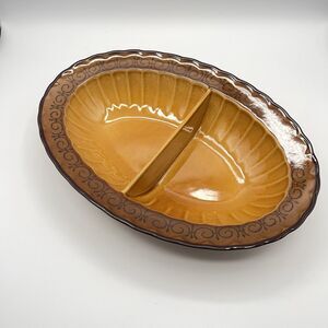 Vernon Ware By Metlox Divided Bowl 1271 Vegetable Vintage